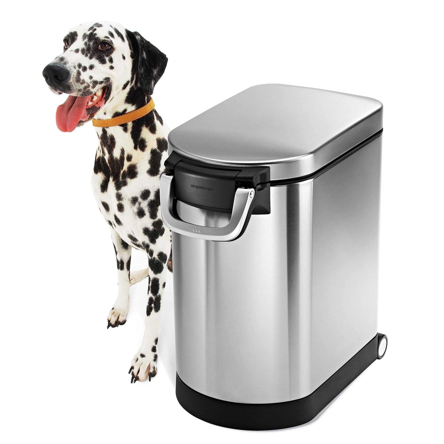 simplehuman Medium Stainless Steel Pet Food Storage Can - Pet Supplies online store