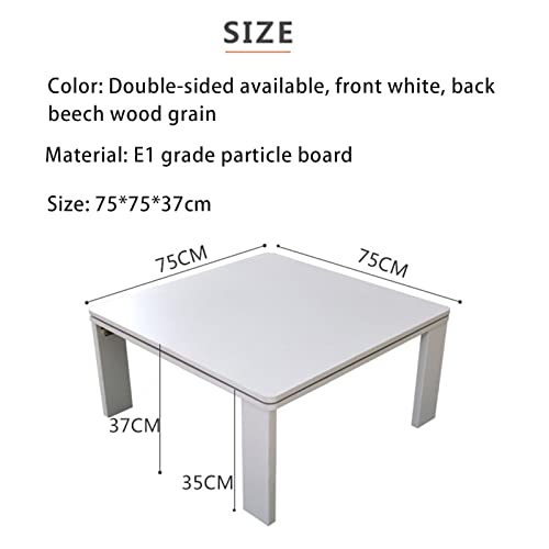 Kotatsu Futon Casual Cat Pattern Design 75cm Square Kotatsu Table with Futon Carpet Heater Japanese Style Tea Coffee Table for Living Room Bedroom Dining Room (Color : Blue, Size : 75 * 75cm)