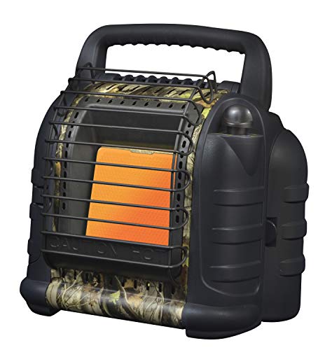 Mr Heater 4000 to 18000 BTU 3 Setting Portable LP Gas Heater Unit with Dual Tank Connection for Indoor and Outdoor Use, Black/Red