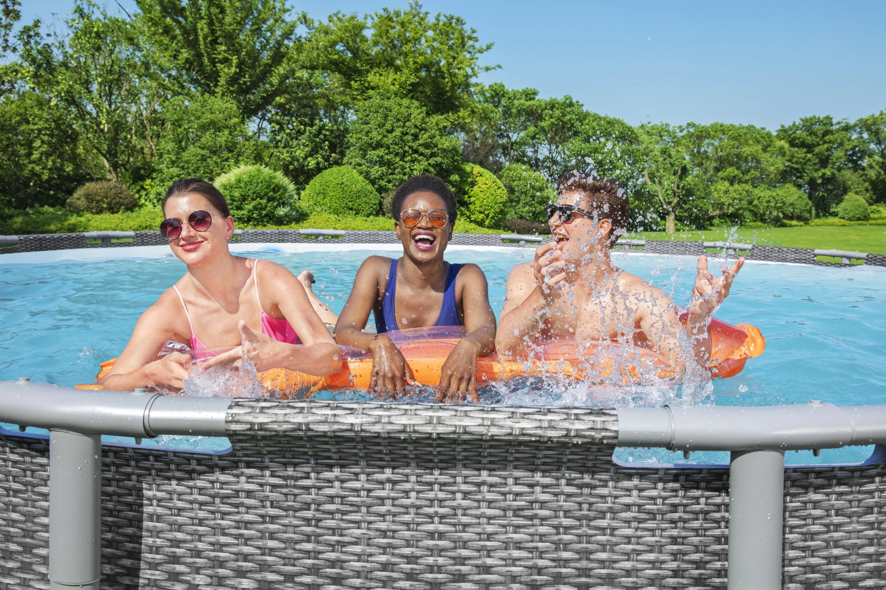 Coleman 22'x52" Power Steel Frame Swim Vista II Round Swimming Pool Set