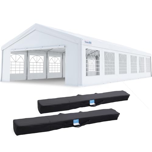 Quictent 20x20 Party Tent Heavy Duty Outdoor Canopy Tent Carport Wedding Event Shelter BBQ Wedding Tents for Parties with Storage Bags(Mesh)