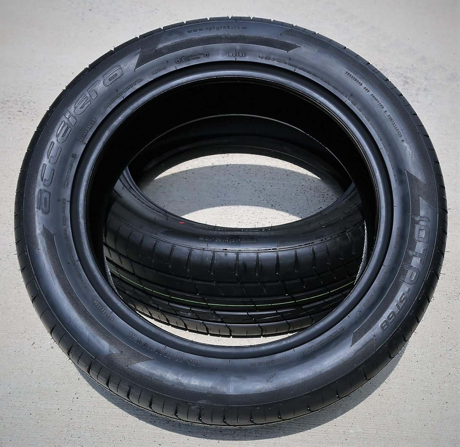 Set of 2 (TWO) Accelera Iota ST68 All-Season High Performance Radial Tires-255/55R20 255/55ZR20 255/55/20 255/55-20 110W Load Range XL 4-Ply BSW Black Side Wall