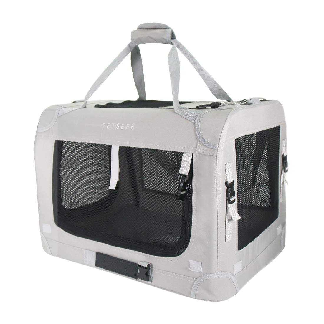 Petseek Extra Large Cat Carrier Soft Sided Folding Small Medium Dog Pet Carrier 24x16.5x16 Travel Collapsible Ventilated Comfortable Design - Pet Supplies online store