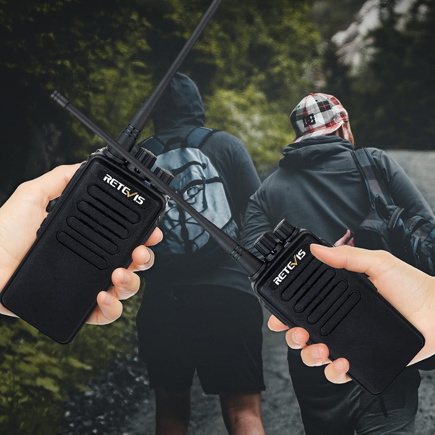 Retevis RT1 Radios Walkie Talkies Long Range,High Power Heavy Duty 2 Way Radio with 3000mAh Rechargeable,VOX Emergency Alarm Walkie Talkies for Adults(4 Pack)