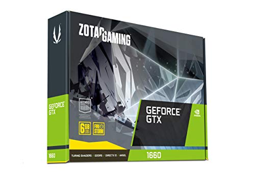 ZOTAC Gaming GeForce GTX 1660 6GB GDDR5 192-bit Gaming Graphics Card, Super Compact, ZT-T16600F-10L