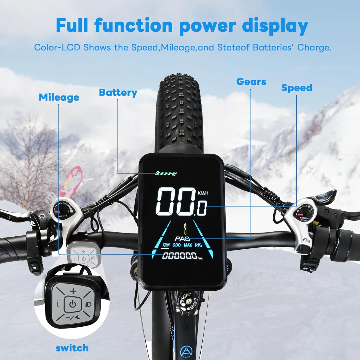 Two 2000W Electric Bikes for Adults with 48V 20Ah Removable Batteries Shi-Mano 21 Speed 80Miles 35MPH Ebike with Lockable Fork Suspension Hydraulic Disc Brake(Blue + Blue)
