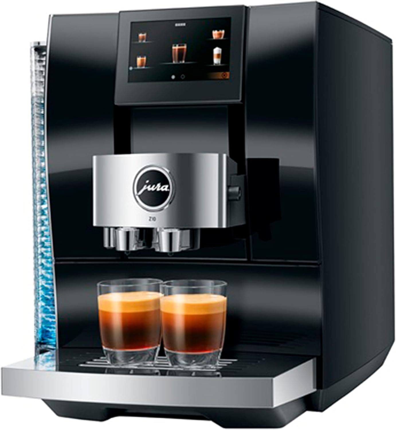 Jura Z10 Fully Automatic Coffee Machine Diamond Black with Glass Milk Container, 16.9 Oz