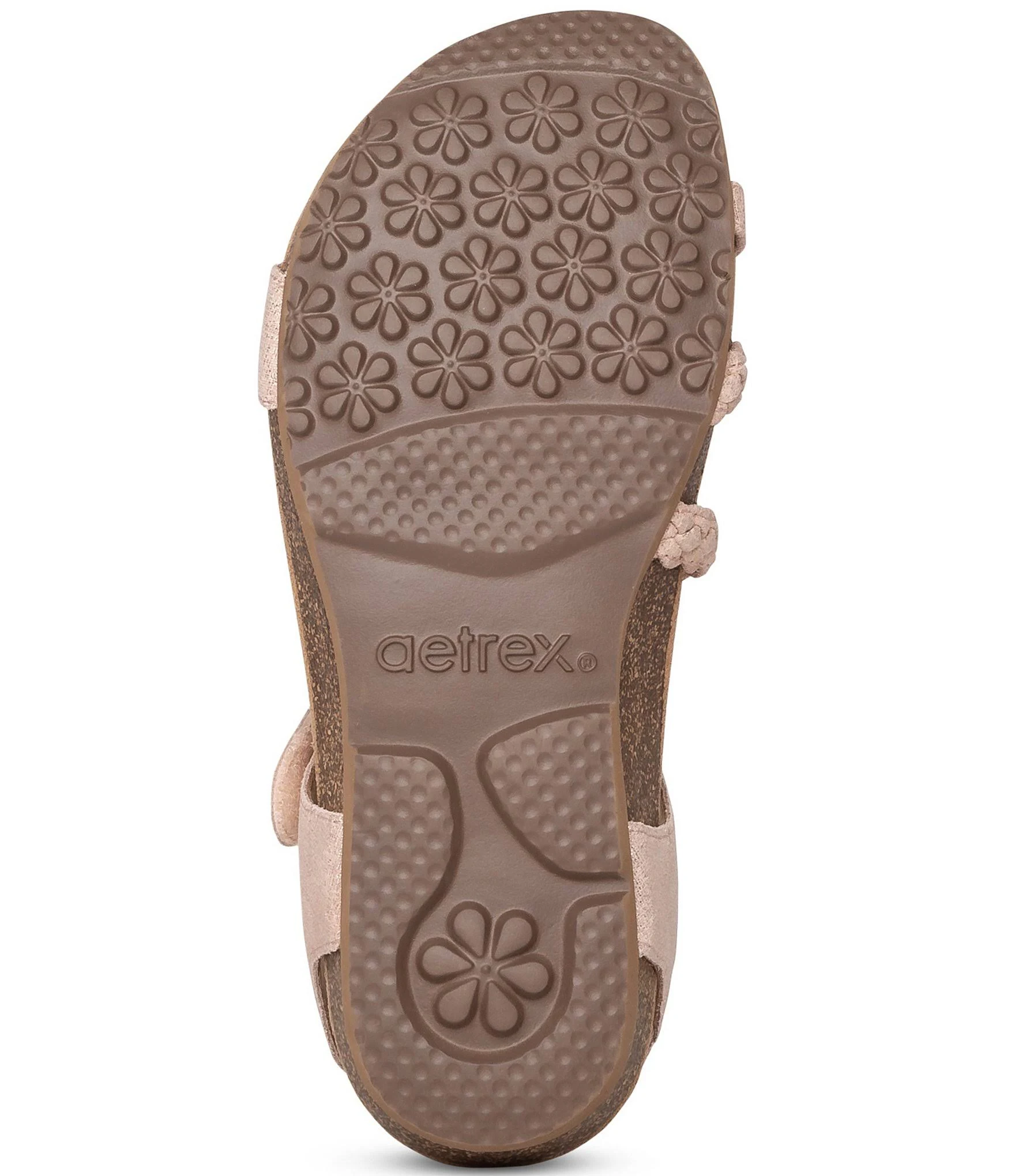 Aetrex Jillian Braided Quarter Strap Gold / 9