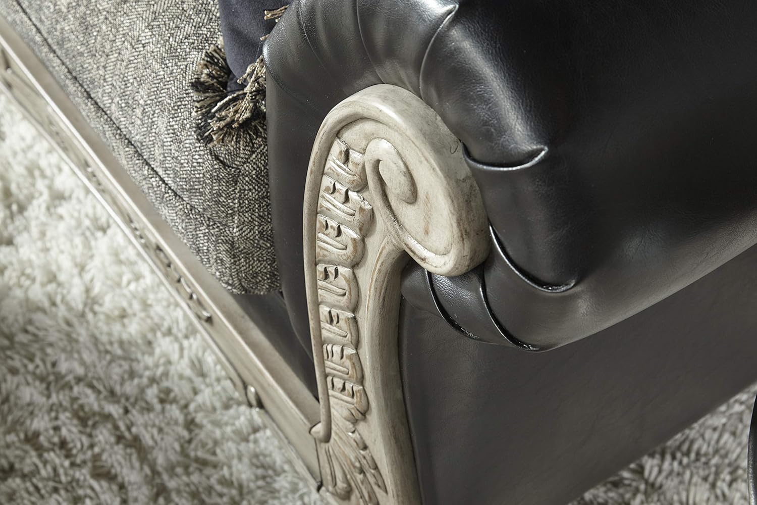 Roundhill Furniture San Marino Sofas, Ebony