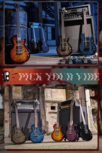 AKLOT Muti-Tone Electric Guitar with Coil-Split: Roasted Maple Neck, Flame Maple Graphic Top, Dual Humbuckers Pickups, Beginner Guitar Kit with Gig Bag, Lesson Book, Strap, Picks, Violet Venom