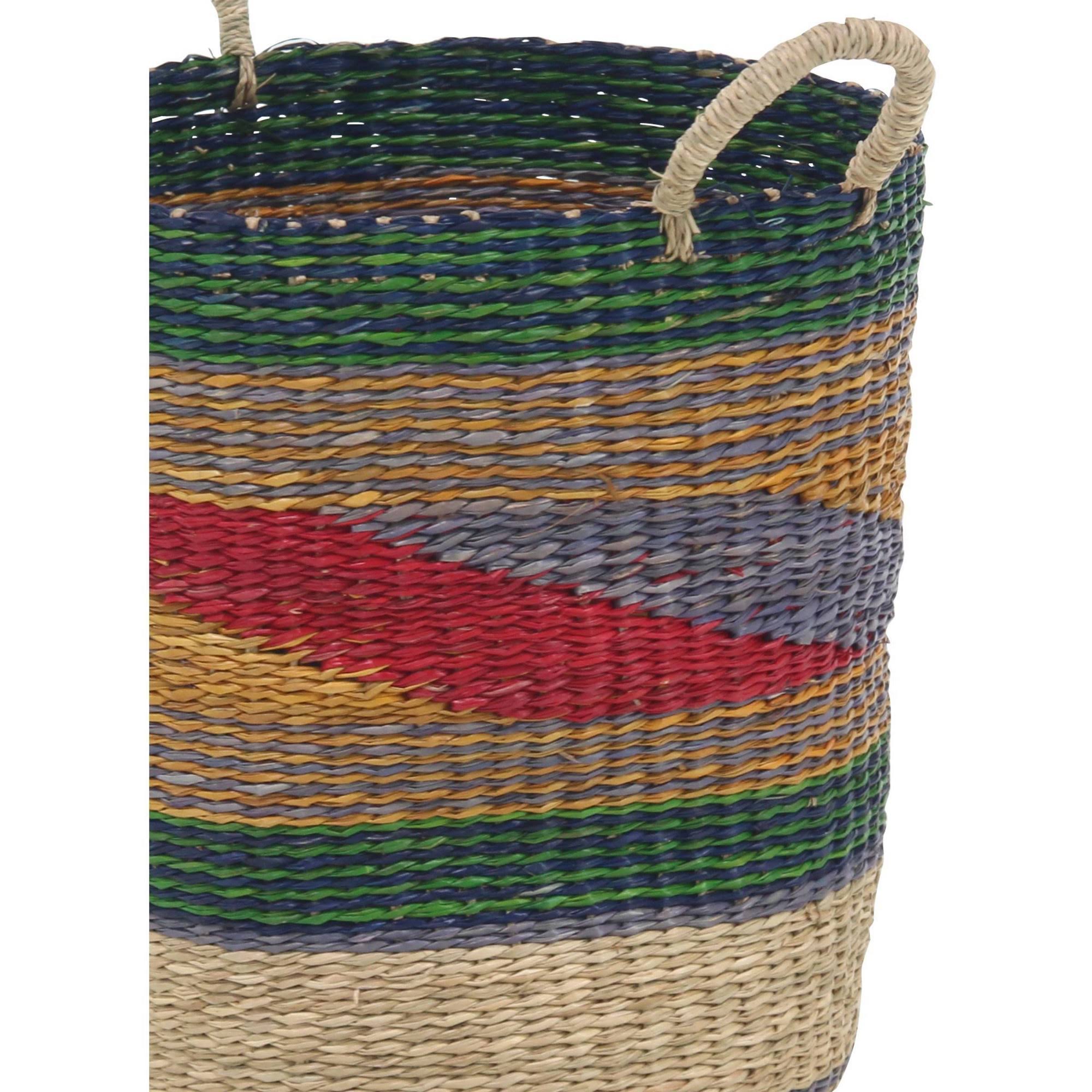 Decmode Traditional Round Seagrass Baskets - Set of 3