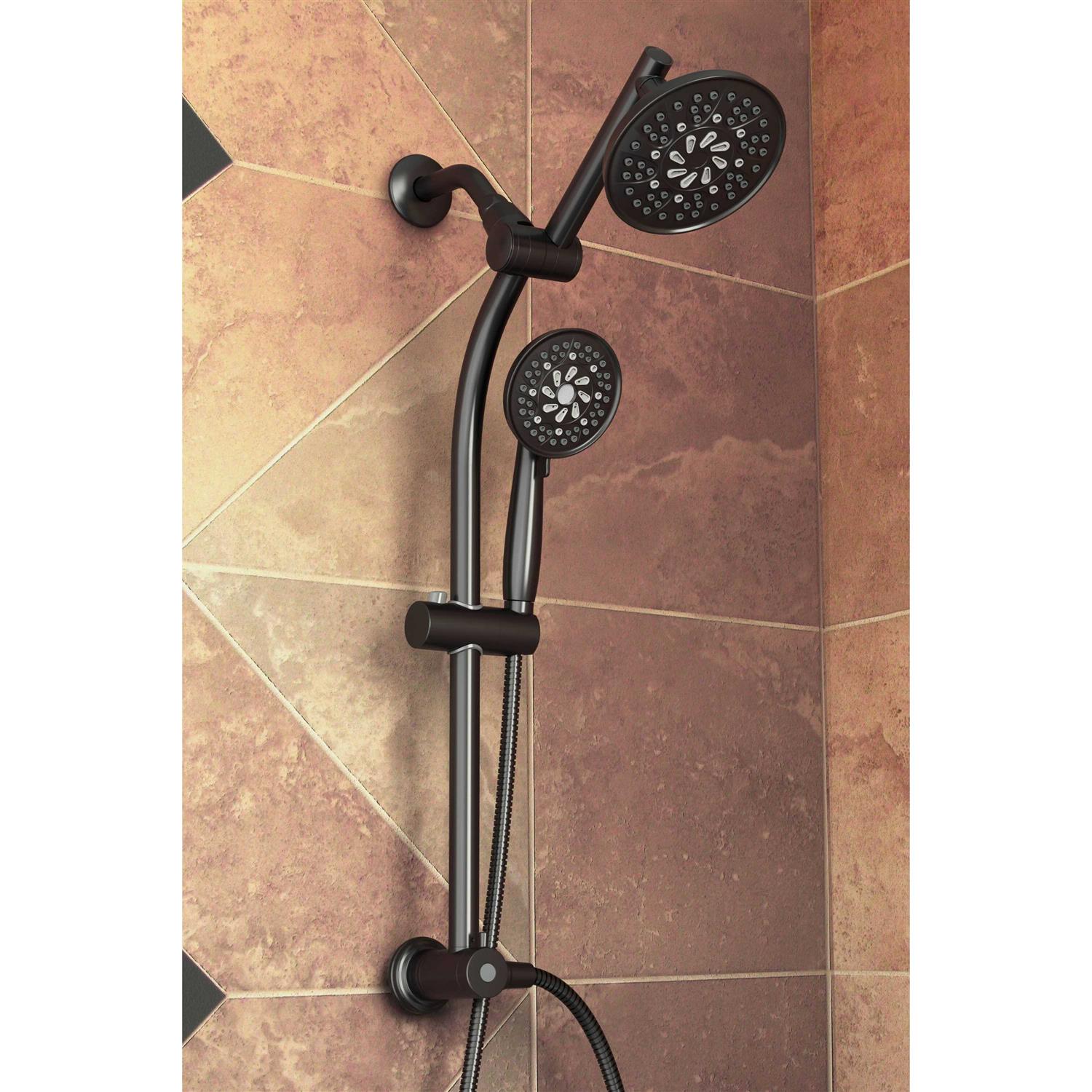 allen + roth Matte Black Shower Faucet Bar System with 2-way Diverter 58101-X607011 - Shop Hardware Tools Online Store