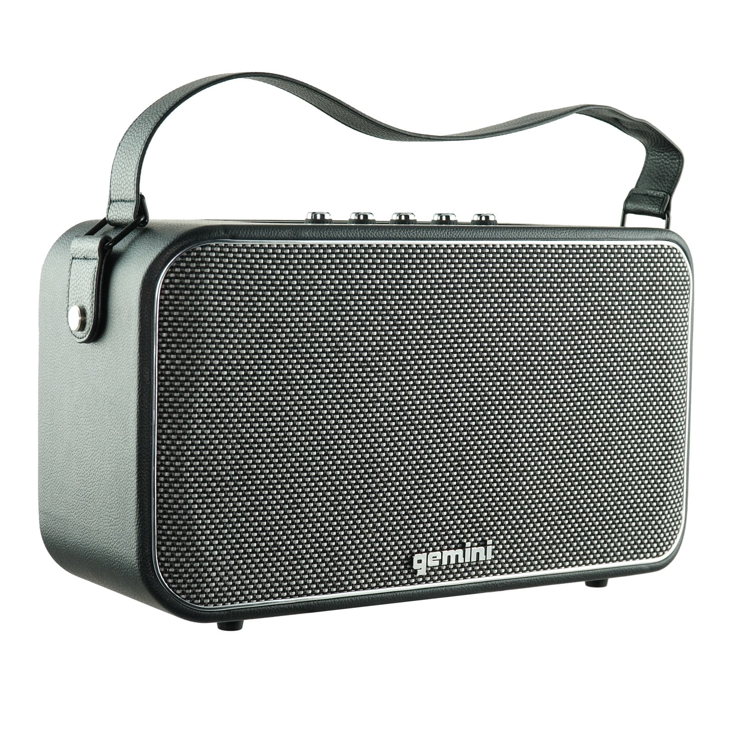 Gemini GTR-400 Portable Bluetooth Speaker (90 Watts, Guitar and Microphone Inputs, USB Record and Playback)