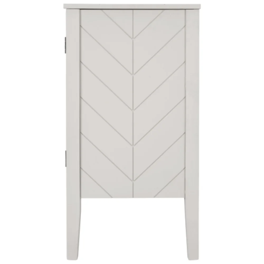 Storage Cabinet Wooden Cabinet with Adjustable Shelf, Antique Gray, Entryway, Living Room, Bedroom