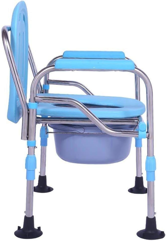KOHARA Commode Chair, Bedroom Toilet, Multi Function Foldable Bedside Toilet, Adjustable Mobile Toilet Safety Frame
