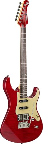 YAMAHA 6 String Solid-Body Electric Guitar, Right, Translucent Black, 612VII (PAC612VIIFM TBL)