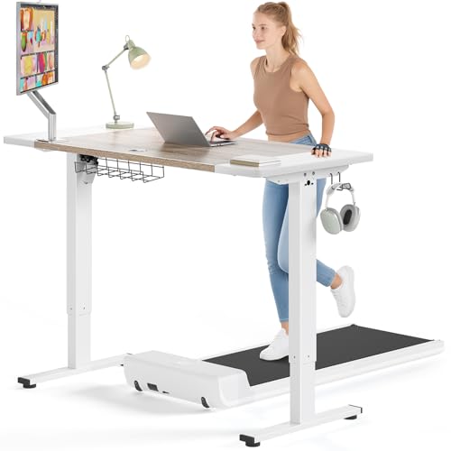 SIAGO Electric Standing Desk Adjustable - 48 x 24 Inch Sit Stand up Desk with Cable Management - 3 Memory Preset Adjustable Height Table