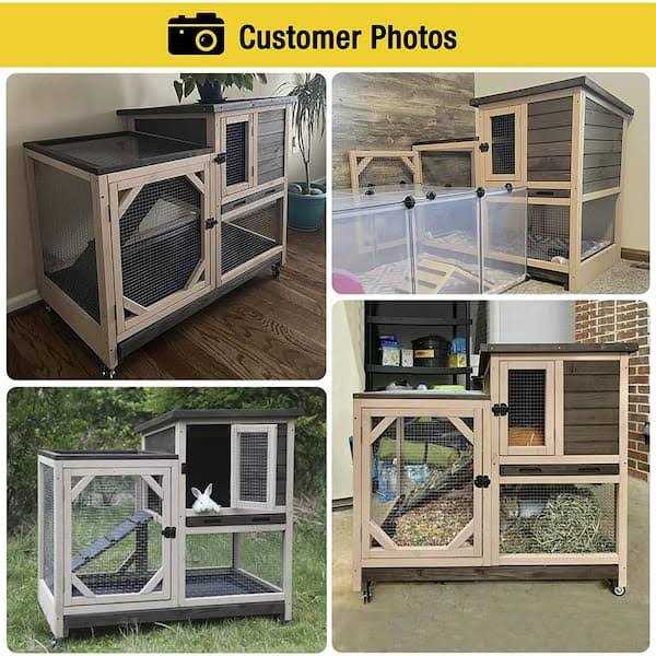Aivituvin Large Indoor Rabbit Hutch with Pull out Tray - Pet Supplies online store