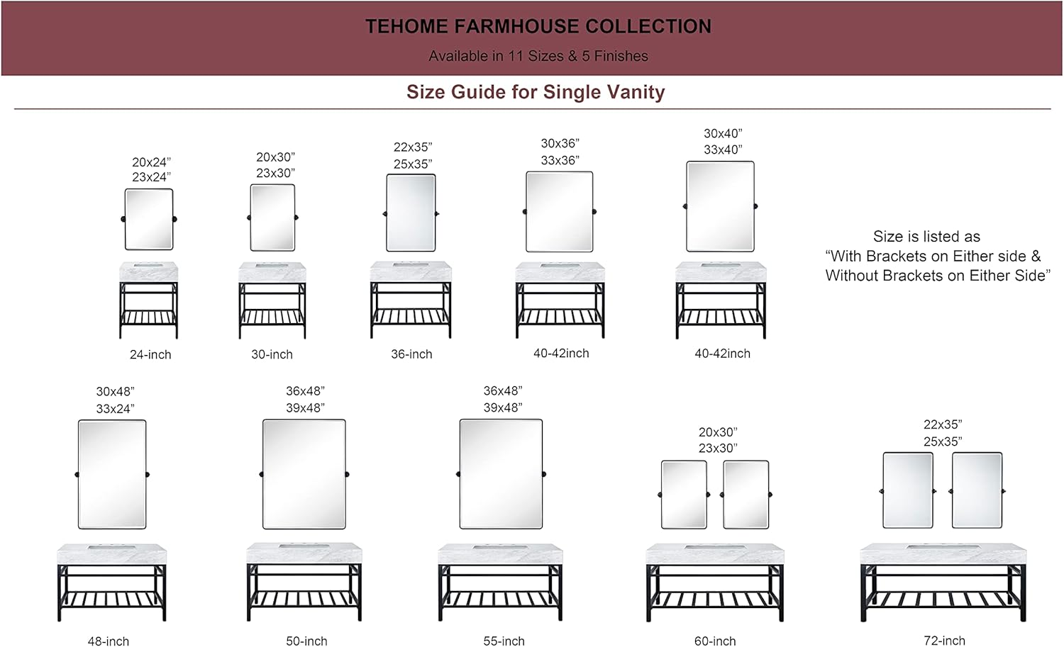 TEHOME 27 x 35'' Gold Pivot Mirror Brushed Champagne Gold Tilt Rectangle Bathroom Mirror Tilting Beveled Vanity Mirrors for Wall
