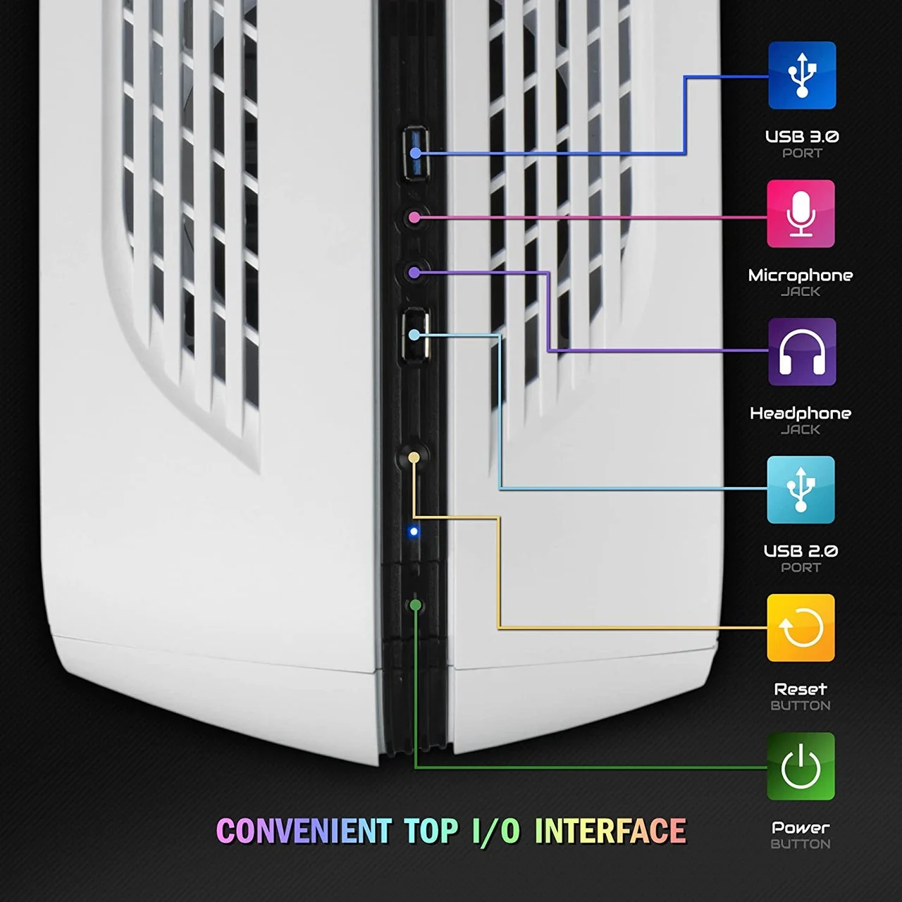 Periphio Warp Gaming PC Computer - AMD Ryzen 5 5600G | Radeon Vega 7 Graphics | 1TB Solid State (SSD) | 16GB DDR4 RAM | Windows 11 | RGB Gaming Mouse + Keyboard