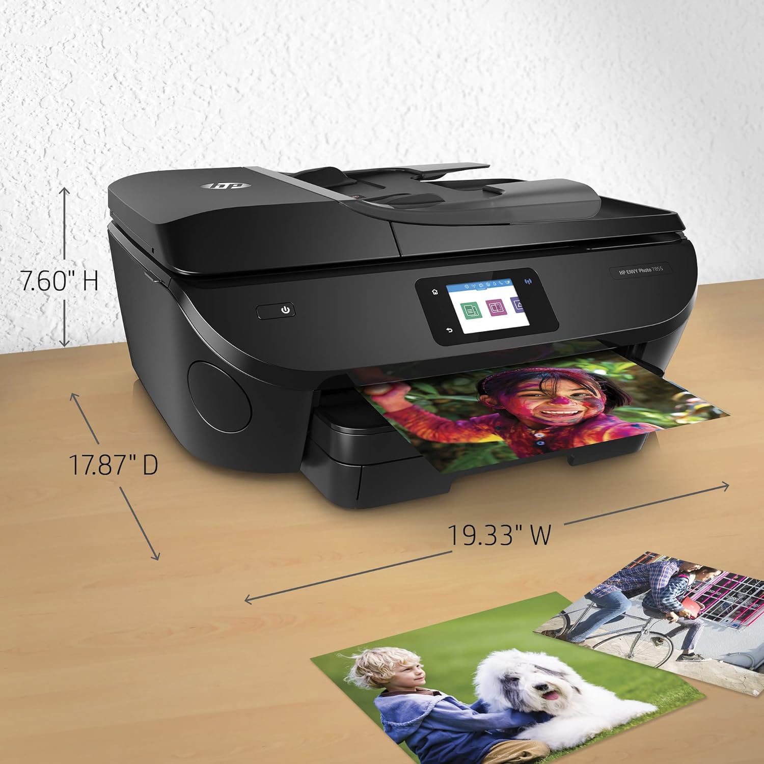 HP ENVY 78 55 Wireless All-In-One Color Inkjet Photo Printer, Black- Print Copy Scan Fax - 2.65" Touchscreen CGD, 15 ppm, 4800x1200 dpi, Auto 2-Sided Printing, 35-page ADF, Ethernet, Instant Ink Ready