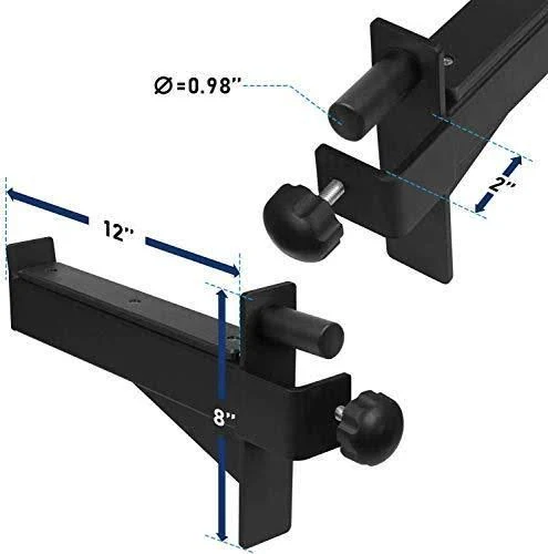 Yes4all Safety Spotter Arms for 2x2 Power Rack, Safety Squat Bar Extension, Lift Safety