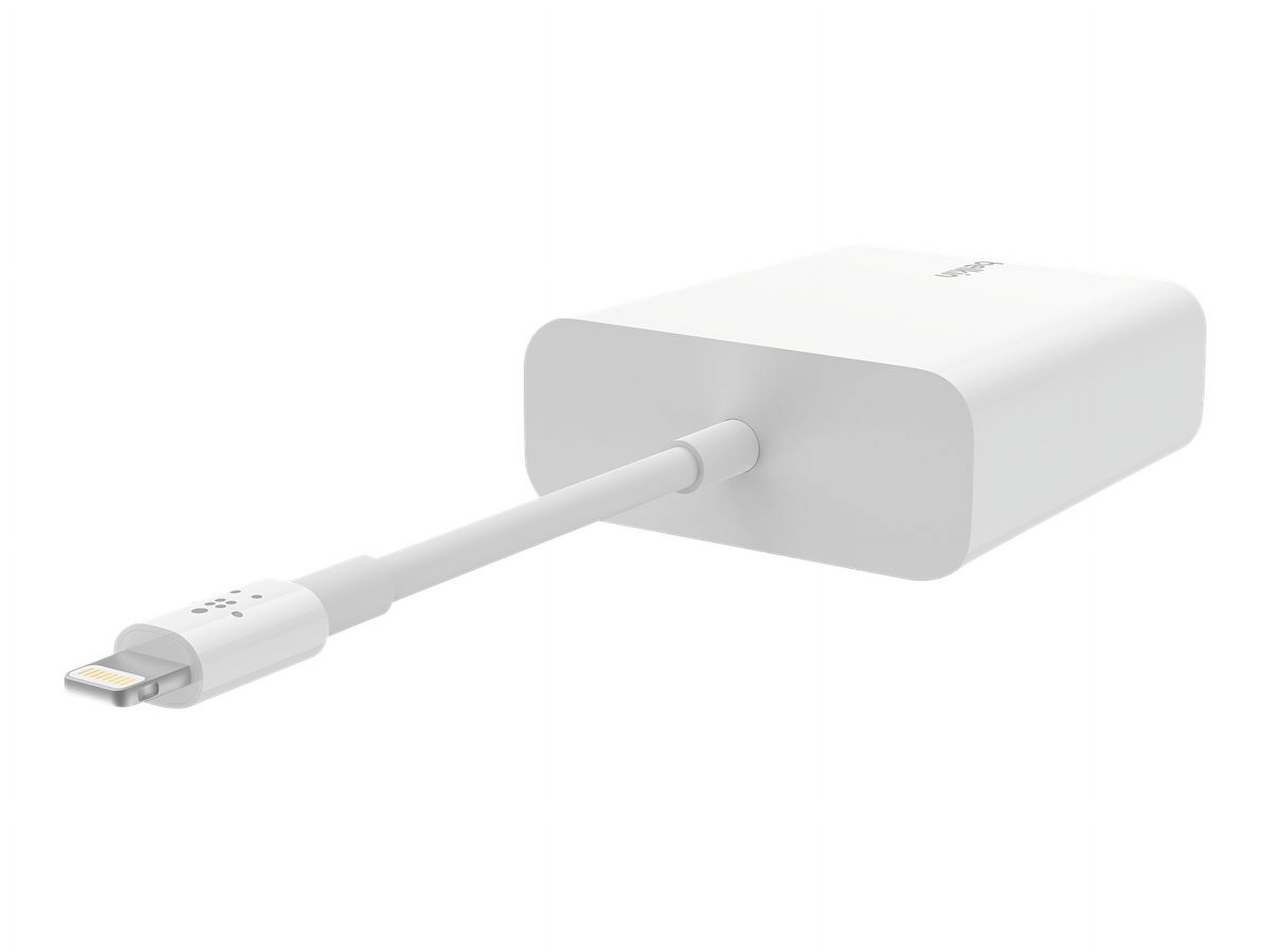 Belkin - Network adapter - Lightning - Gigabit Ethernet (PoE) x 1 - for Apple 10.5-inch iPad Pro; 12.9-inch iPad Pro; 9.7-inch iPad; 9.7-inch iPad Pro; iPad Air 2