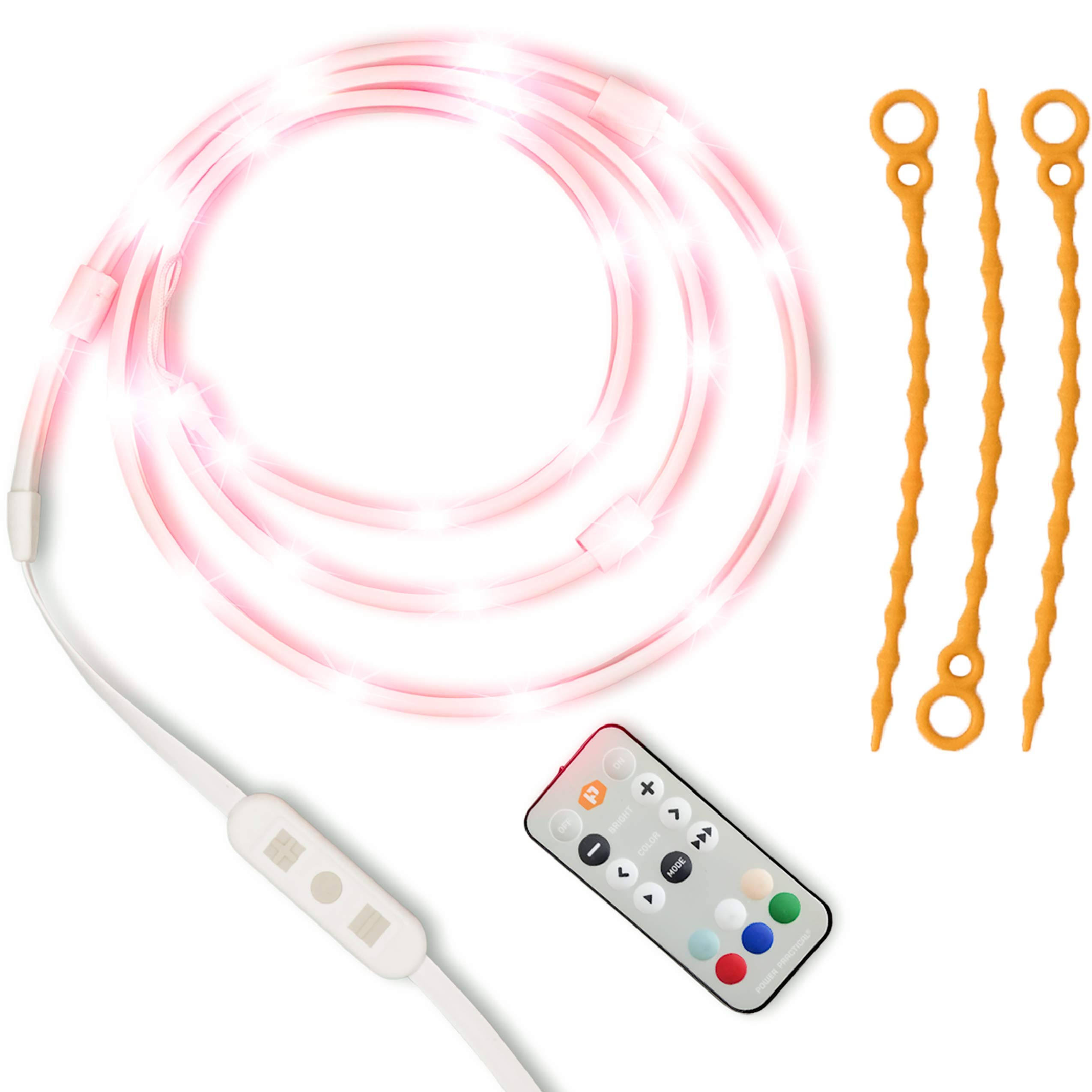 Power Practical Luminoodle Color RGB LED Rope Lights - 14 Color Options, 10ft