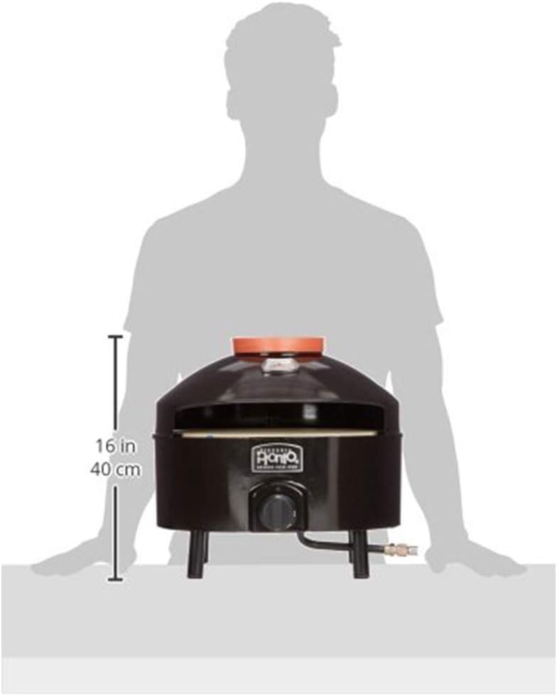 Pizzeria Pronto Outdoor Pizza Oven, Lightweight, Portable & Safe On Any Surface, Black