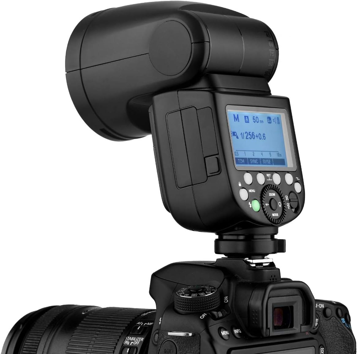 Godox V1-S Camera Flash Godox Flash Speedlite Off Camera Flash Round Head Flash for Sony DSLR Camera 1/8000 HSS, 480 Full Power Shots, 1.5 sec. Recycle Time,Rechargeable 2600mAh Li-ion Battery