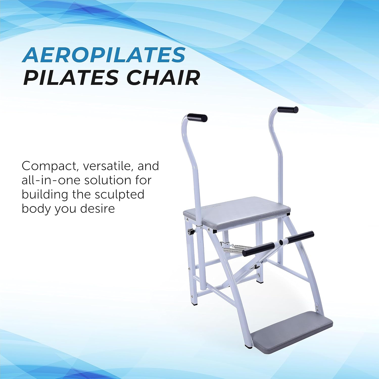AeroPilates Precision Pilates Chair - Pilates Wunda Chair - Pilates Reformer Chair Gym - Workout Machine for Home Gym - Up to 300 lbs Weight Capacity