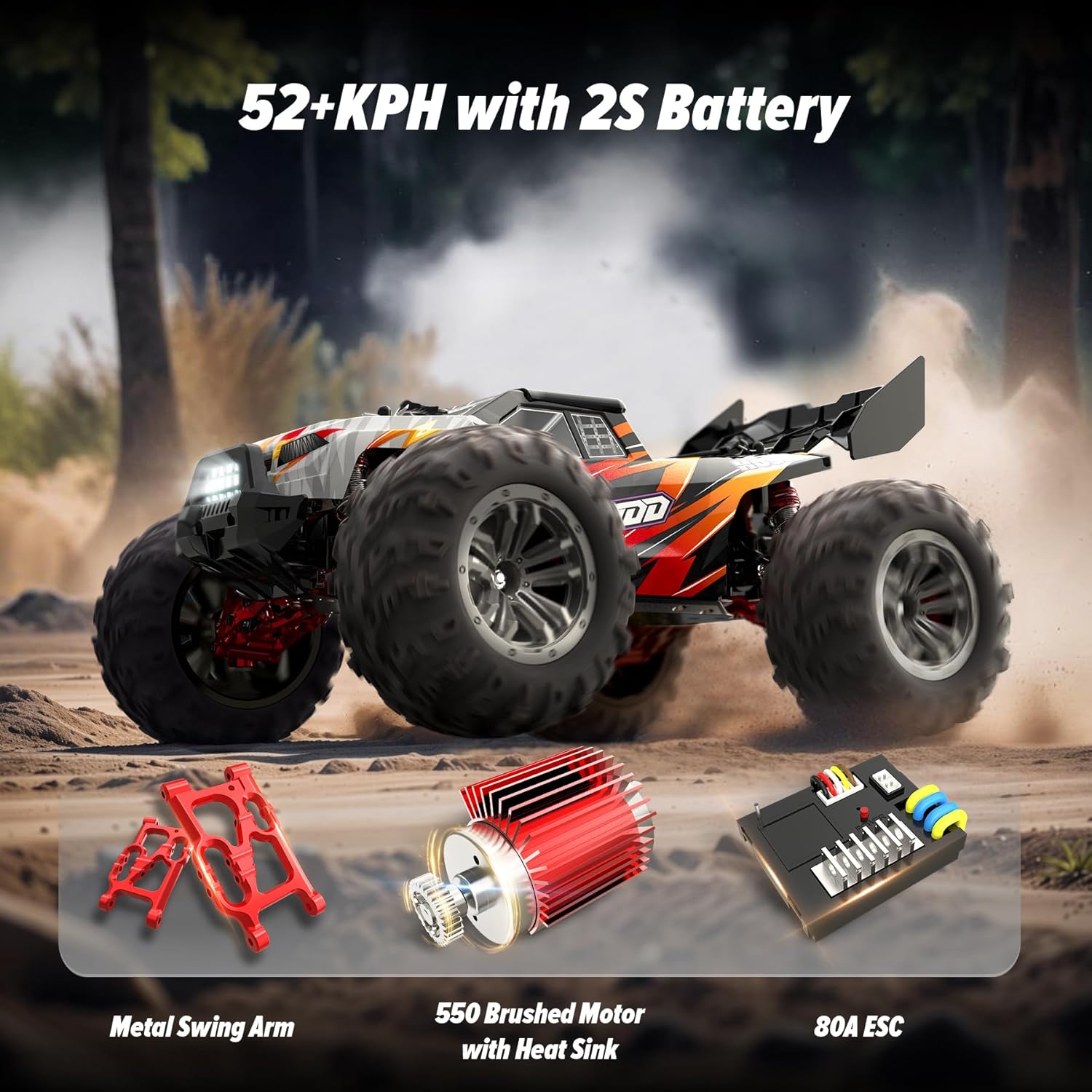 Hosim RC Cars for Adults 1:10 Scale 48+ KMH Remote Control Car &1:14 Fast 52+ KMH High Speed RC Truck