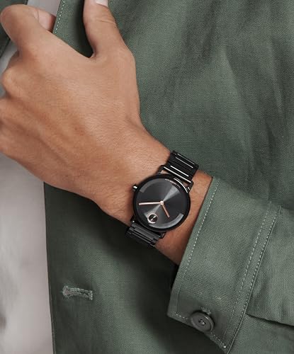 Movado Bold Evolution 2.0 Men's Watch - Swiss Quartz 2H Movement, Stainless Steel Link Bracelet - 3 ATM Water Resistance - Luxury Fashion Timepiece for Him - 40mm