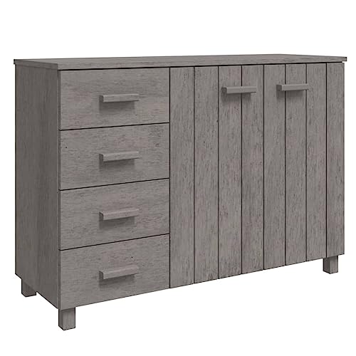 Buffets & Sideboards Sideboard Light Gray 44.5"x15.7"x31.5" Solid Wood Pine,Rewritten:Important:Assembly is required for this sideboard. For safety, it comes with a wall attachment device to prevent o