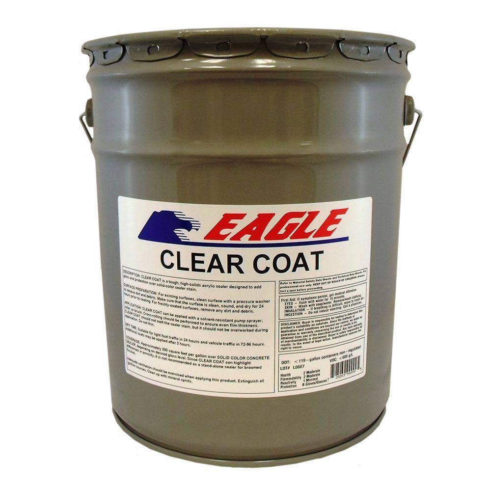 Eagle 5 gal. Clear Coat High Gloss Oil-Based Acrylic Topping Over Solid Sealer ETC5