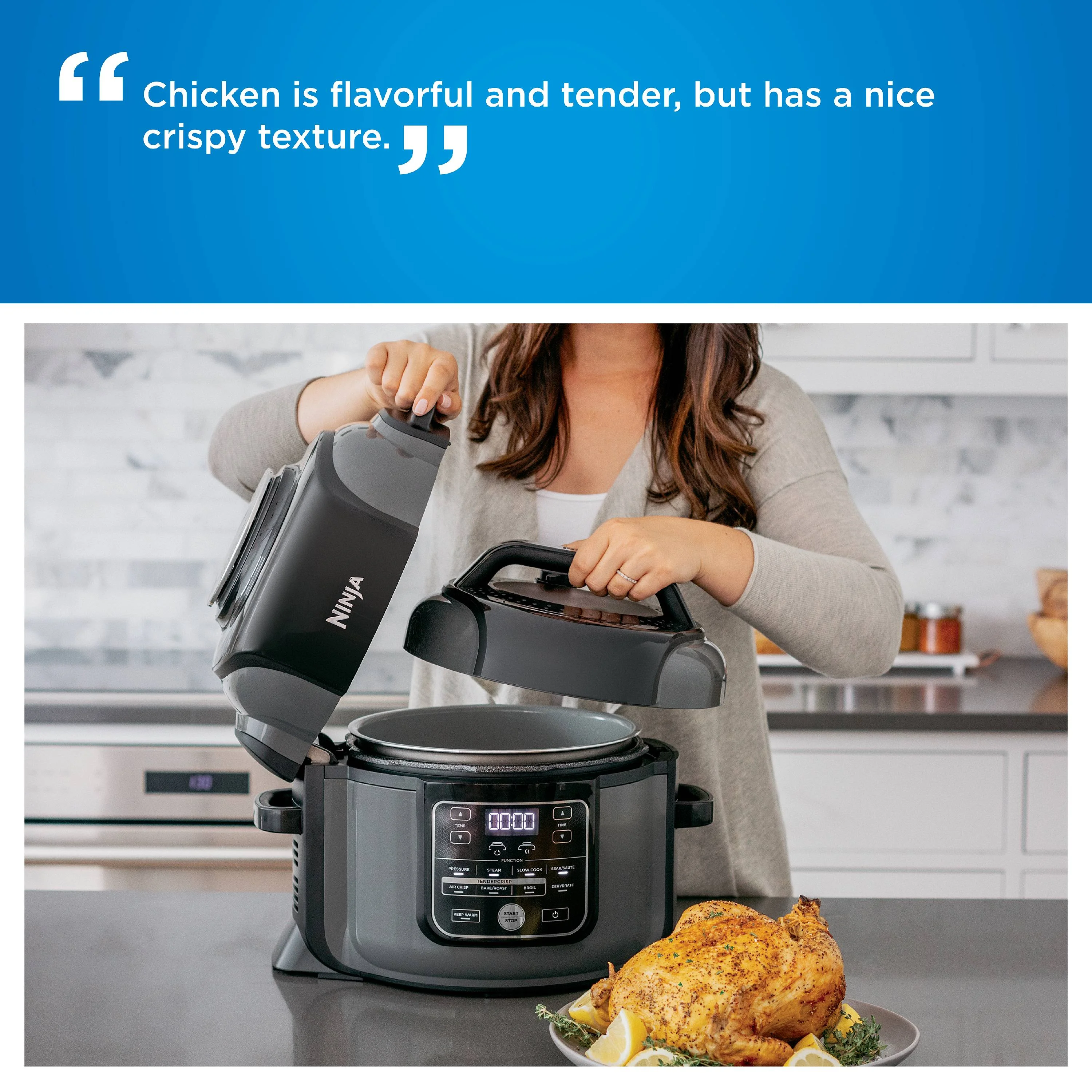 Foodi™ TenderCrisp™ 8-in-1 6.5-Quart Pressure Cooker, OP300