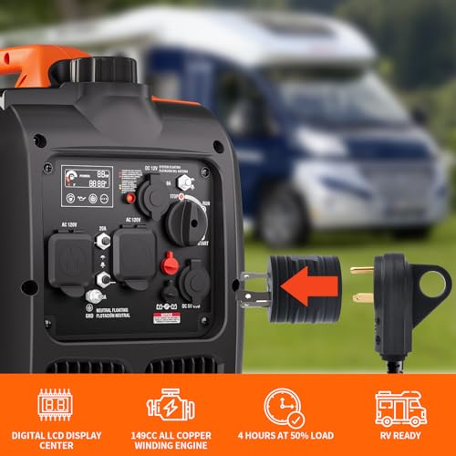 AIVOLT 8000W Dual Fuel Super Quiet Inverter Generator with Electric Start - Gas Propane Powered Portable Generator Upgraded Version for Home Backup, RV, Camping & Travel - 50 State Approved