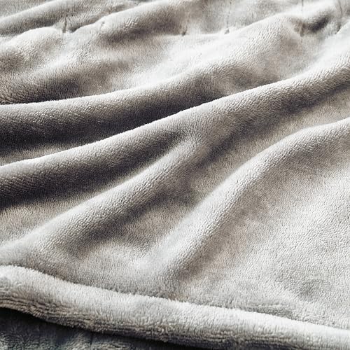 Brookstone Electric Heated Plush Blanket w/ 10 Heat Settings - Adjustable Timer, 12-Hour Auto Shut Off - Machine Washable & Dryer Safe - Polyester Velvet Blanket, King Size 100in x 90in - Taupe