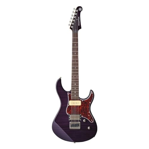 YAMAHA 6 String Solid-Body Electric Guitar, Right, Translucent Black, 612VII (PAC612VIIFM TBL)