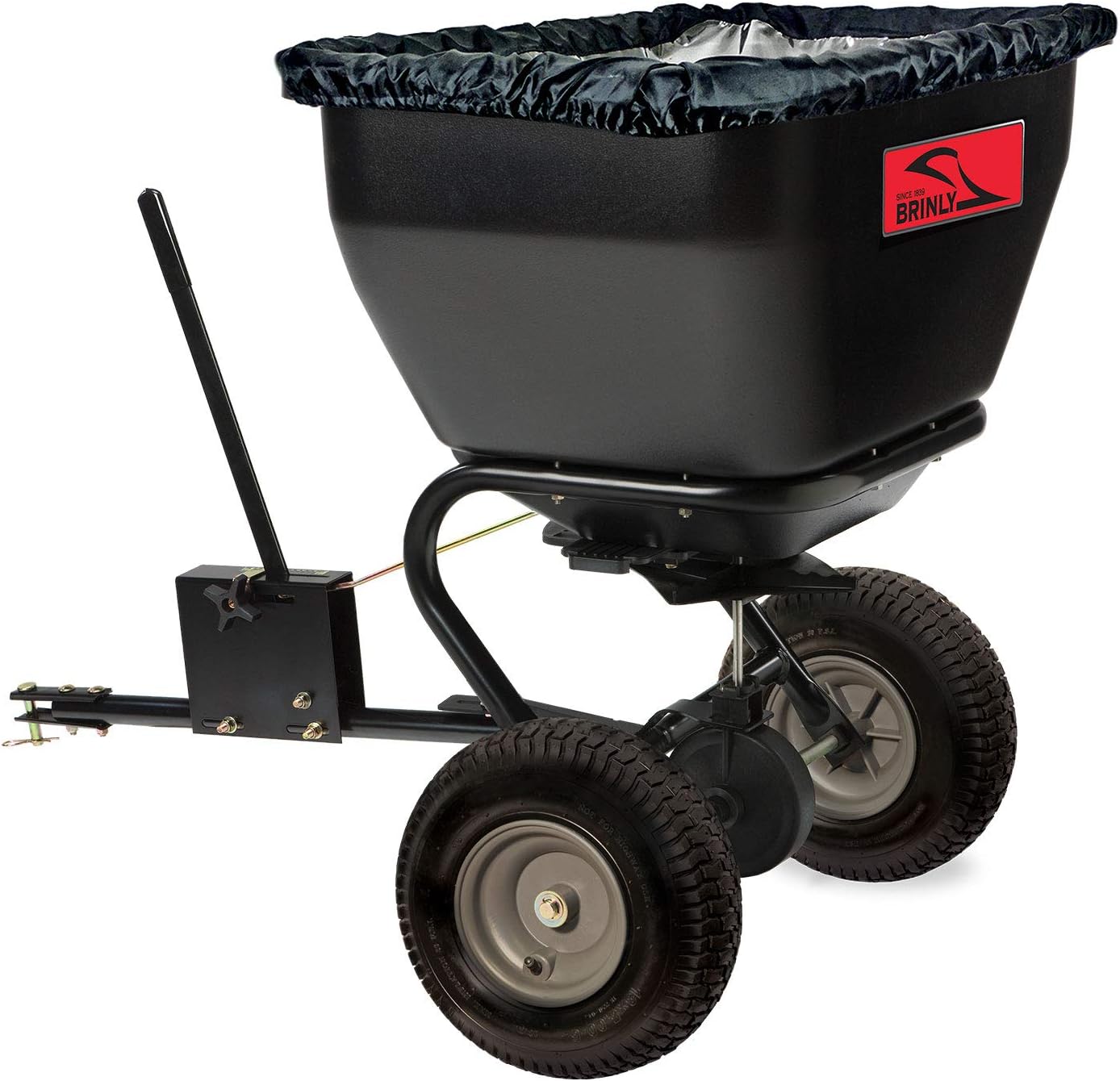 Brinly BS36BH Tow Behind Broadcast Spreader, 175 lb, Black