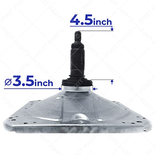 UPGRADED FIXIT PARTS W11393685 Gearcase and Slider W10734521 Kit for Whirlpool Kenmore Maytag Washers, Shaft 4.5 inches, Seal 3.5 inches