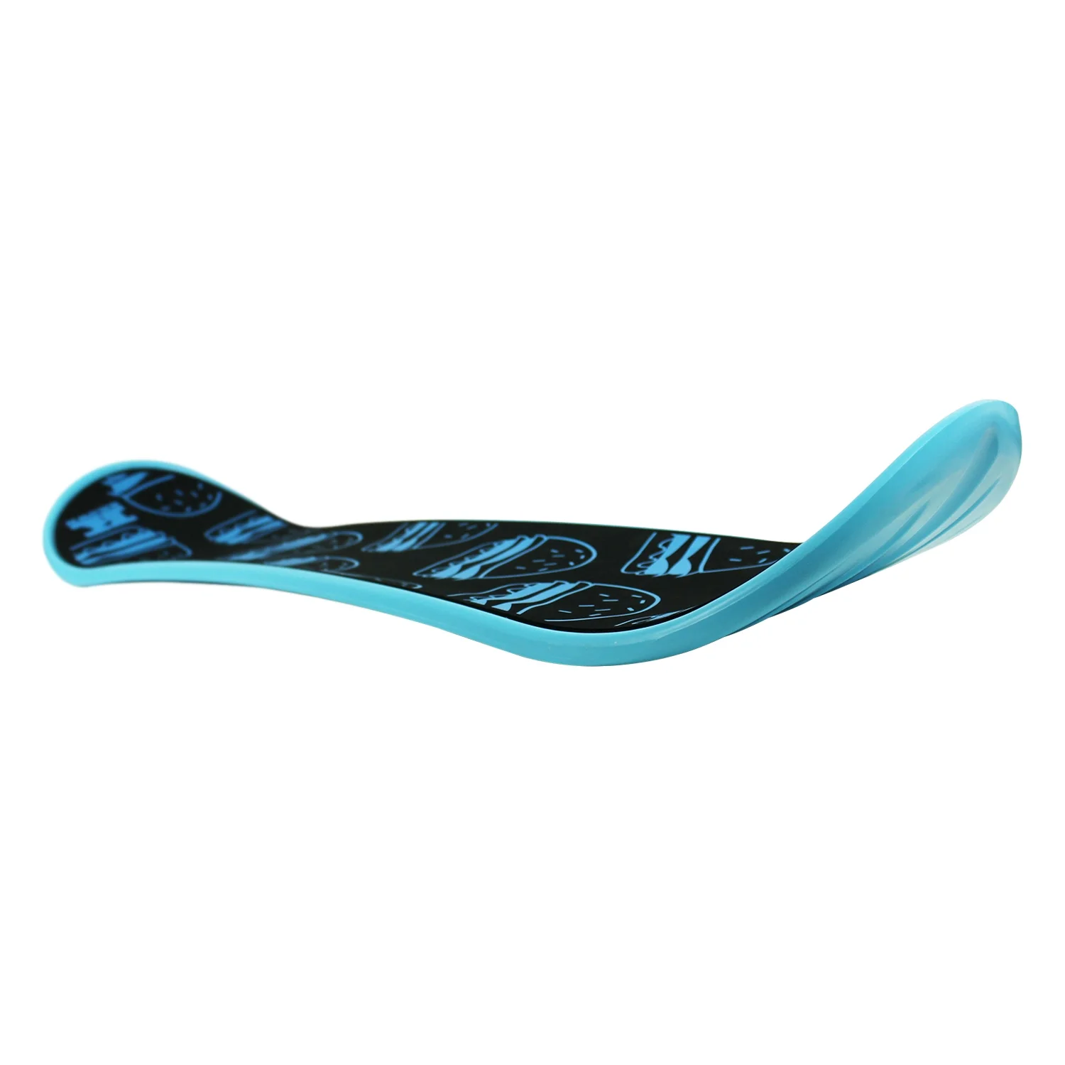 Krown Snowskate 9 x 32" Burgers Cyan Blue Snow Skate