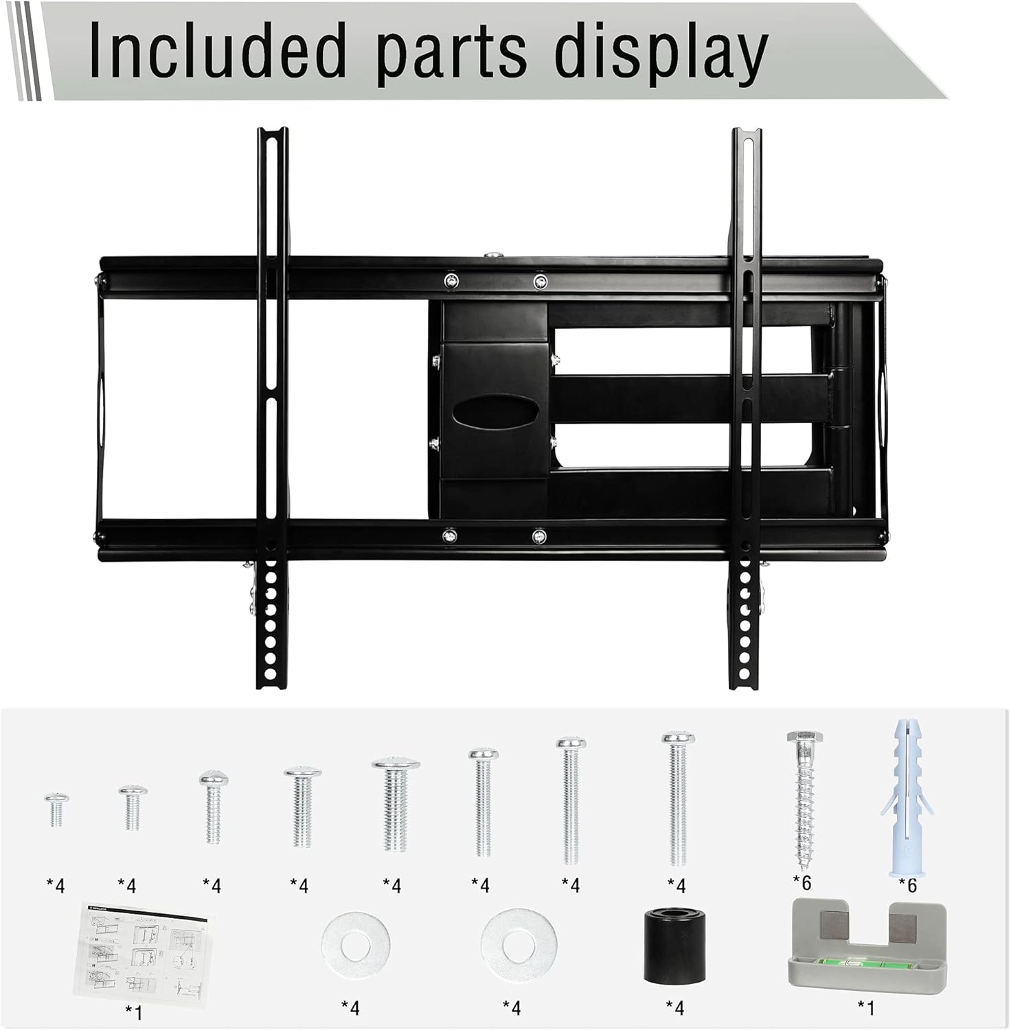TV Wall Mount Full Motion TV Bracket for Most 32-70Inch Flat Screen TVs, TV Mount with Articulating Dual Arms Tilt Swivel 14" Extend, Wall Mount TV Bracket VESA 600x400mm TV Monitor Mount,Up to 99lbs Pack of 2
