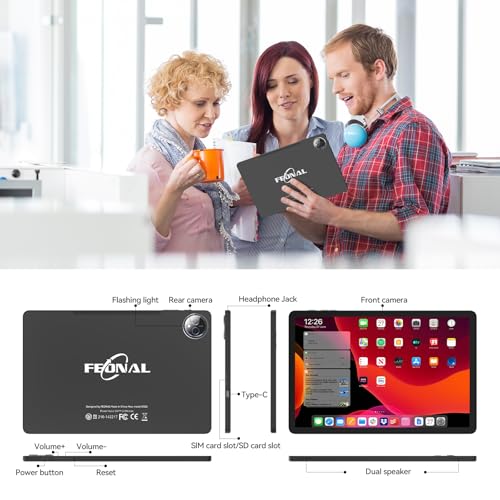 Tablet 11 inch Android 14 Tablet, 2025 Latest Update 128GB ROM 16GB RAM, 4G LTE Tableta, 5G WiFi+Cellular, Octa-Core, 21MP Dual Camera,1TB Expand, Incell FHD Screen, 7000mAh - Unclocked for T-Mobile