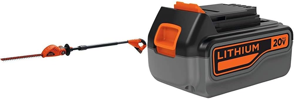 BLACK+DECKER 20V MAX Cordless Pole Hedge Trimmer, 18-Inch (LPHT120)