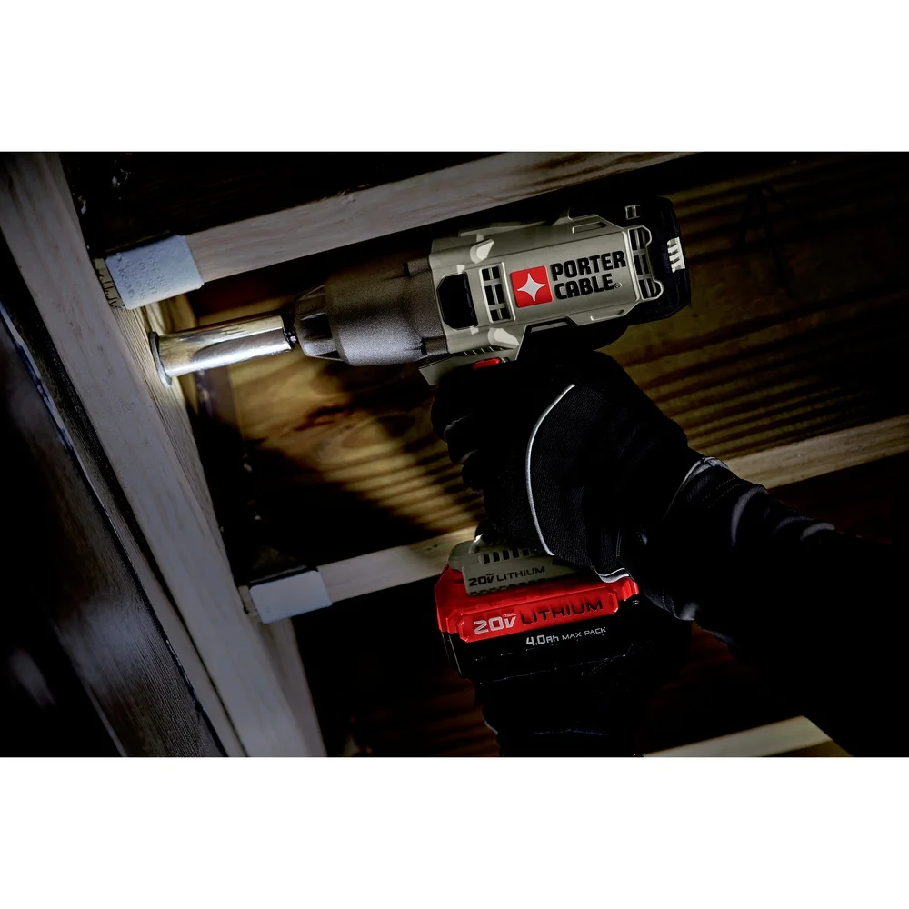 Porter Cable 20V 1/2 in. Cordless Brushed Impact Wrench Kit (Battery & Charger)