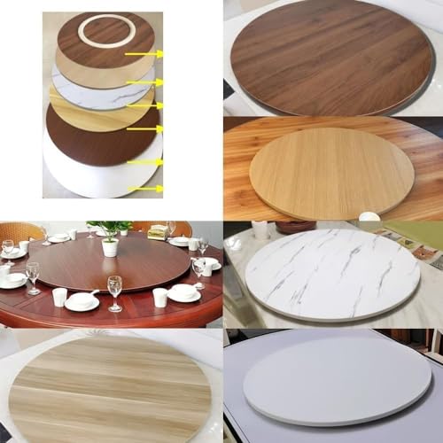 Large Lazy Susan 30in 36in 40in Wooden Round Turntable, Rotating Serving Tray for Table Top/Counter Top/Eazy to Share Food (Color : Beige, Size : 80cm/30)
