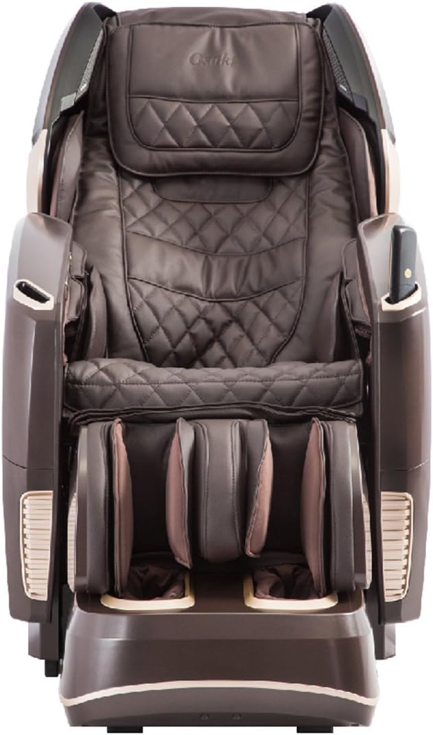 Osaki OS-4D Pro Maestro LE Brown SL-Track Massage Chair with Foot Roller, Zero Gravity, Space Saving Design, Beige