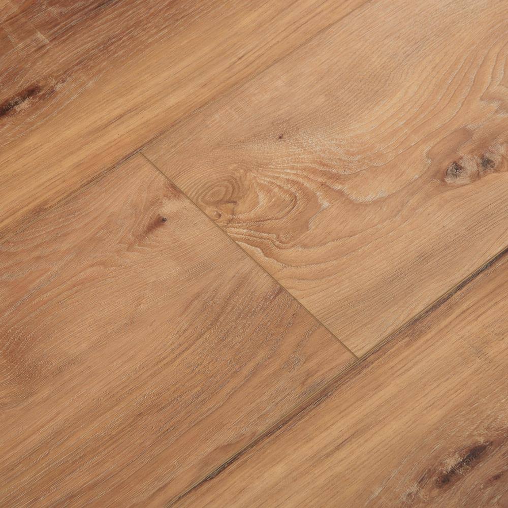 Cali Longboards Vinyl Pro North Shore Oak Wide Thick Waterproof Interlocking Luxury (26.62-Sq ft) in Gold | 7902501000