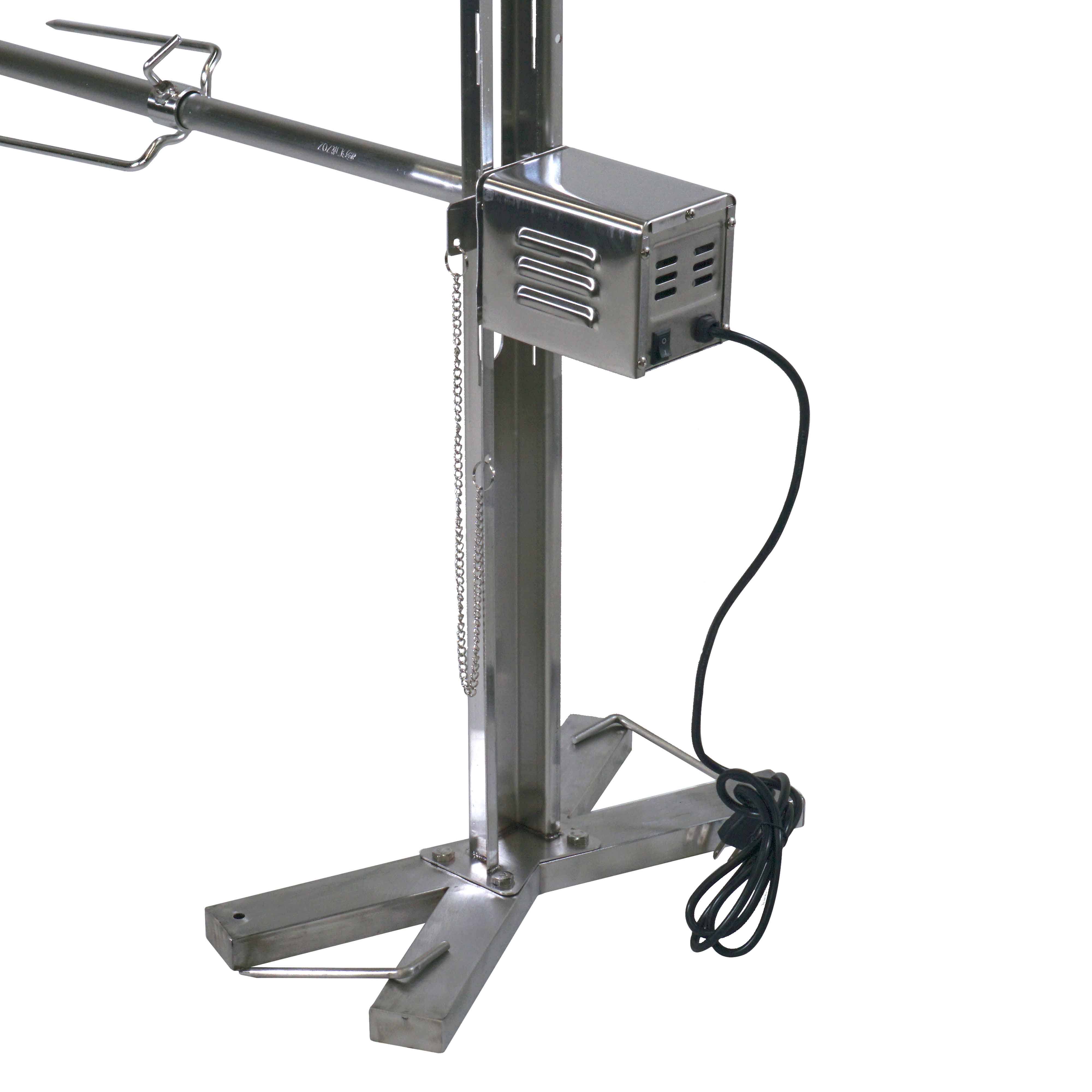 Stainless Steel 90 lb Capacity Open Fire Rotisserie System Tripod